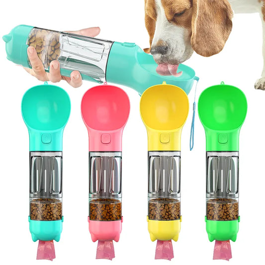 3 in 1 Portable Dog Water Bottle Food