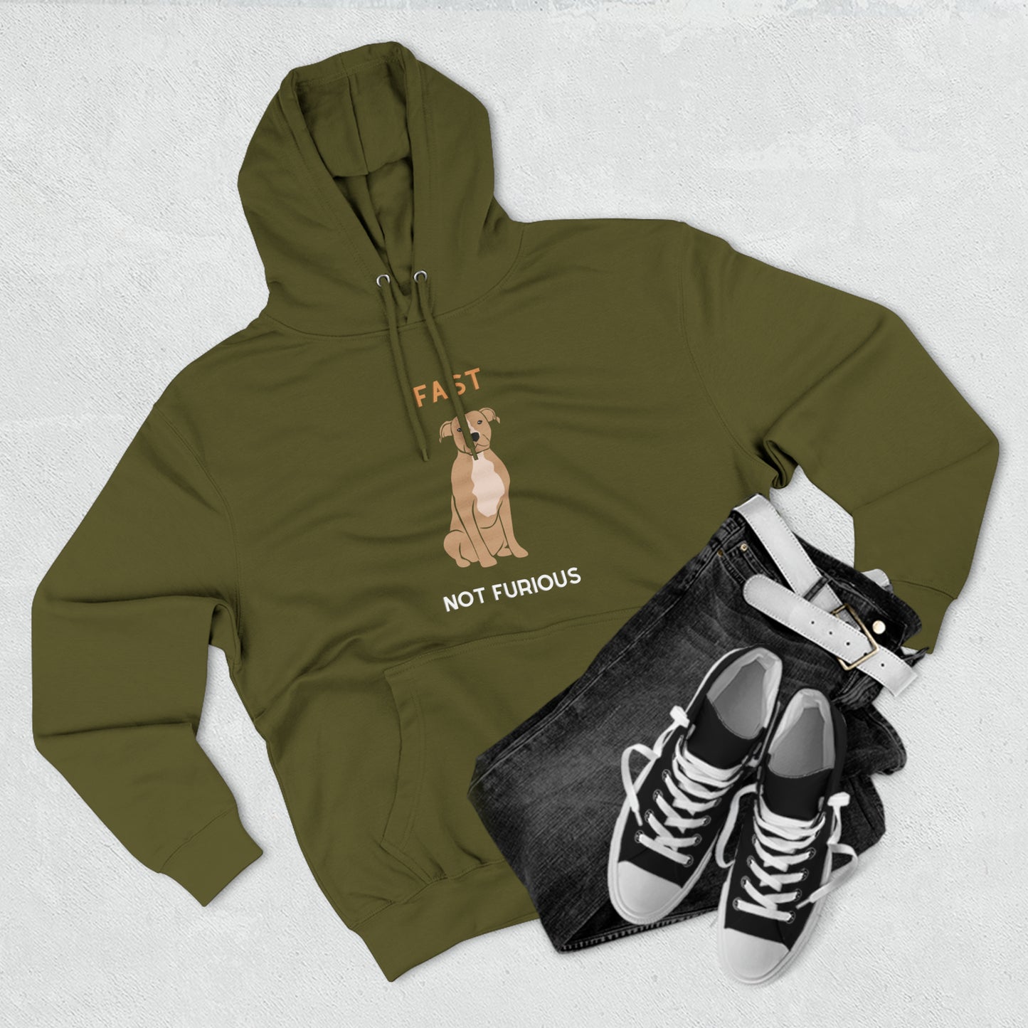 Fast not Furious Pittie Premium Pullover Hoodie