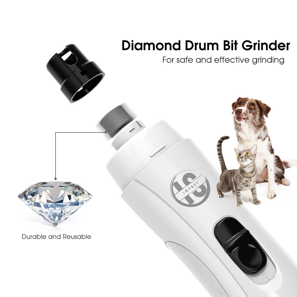 Quiet Pet Nail Grinder with LED and Rechargeable