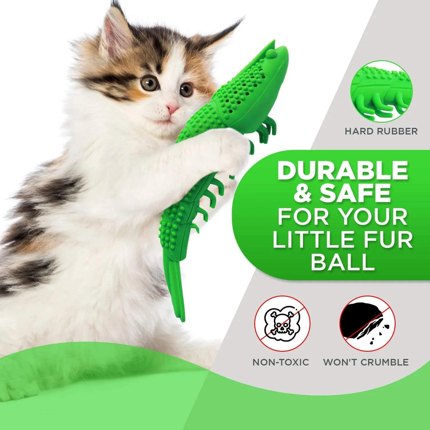 Interactive Cat Toothbrush with Catnip