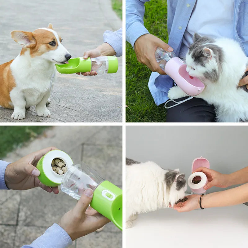 Portable Water and Food Bottle for Pets