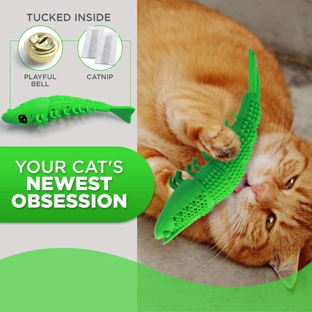 Interactive Cat Toothbrush with Catnip