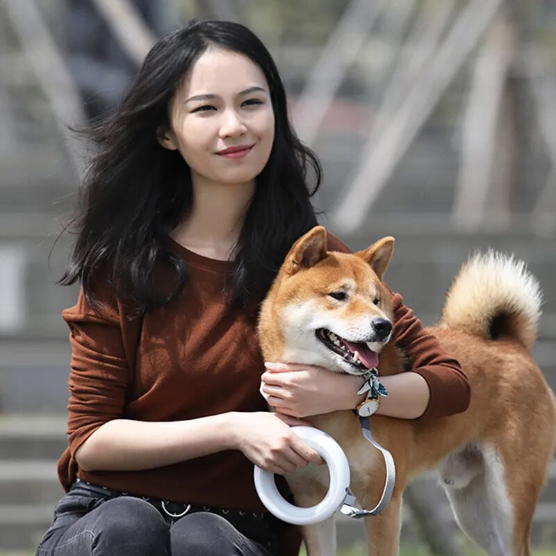 Retractable LED UFO Pet Leash