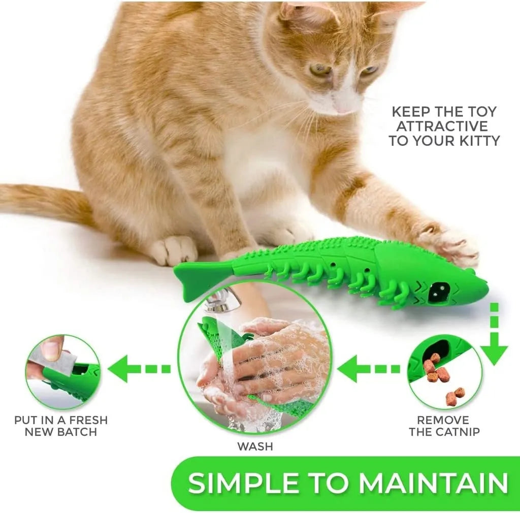 Interactive Cat Toothbrush with Catnip